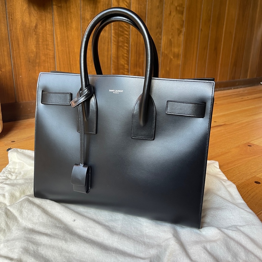 Saint Laurent Sac de Jour “Small” Smooth Leather Black/Gunmetal Hardware!